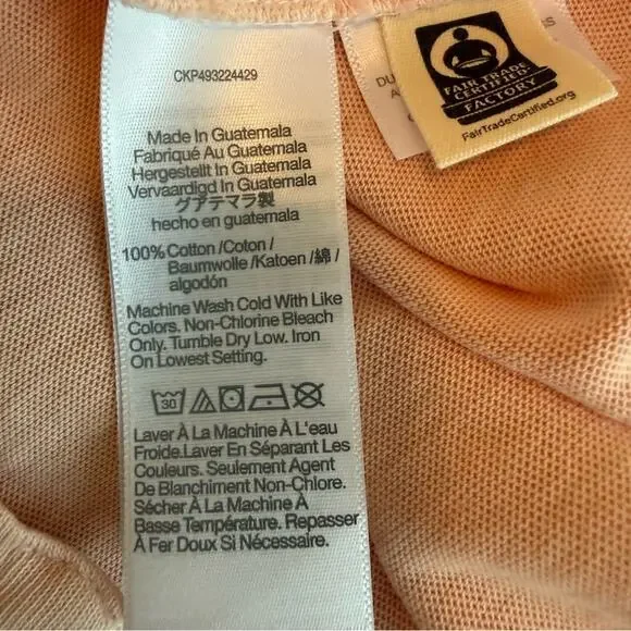 Madewell | NEW Relaxed Long Sleeve Raglan Tee Pale Blush Size Small - Picture 7 of 10